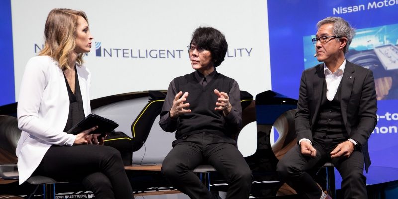 Hiroshi Ishiguro at the 2019 CES event in Las Vegas