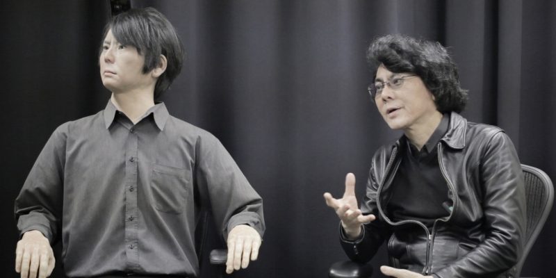 Hiroshi Ishiguro with Geminoid