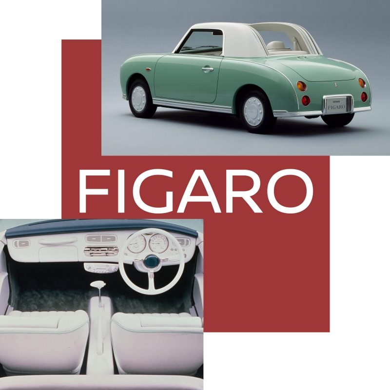 Exterior view of the Nissan Figaro 2+2 convertible