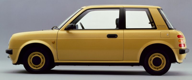 Exterior view of the Nissan Pao 3 door hatchback Pike car