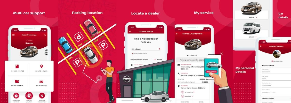 Nissan owners app in smartphone